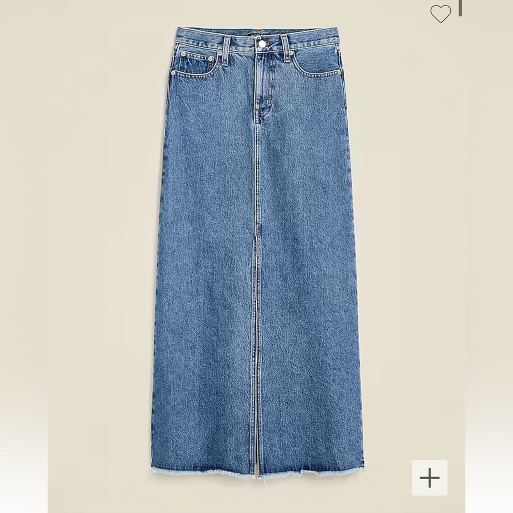 J. Crew denim maxi skirt